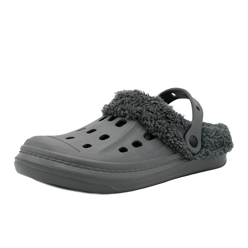 Sprint Sport Damen Clogs mit weichem Innen-Futter Bequeme Pantoffeln für Damen und Herren Winter Hausschuhe (Anthrazit - 42) von Sprint Sport
