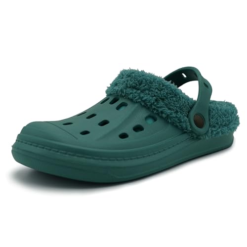 Sprint Sport Damen Clogs mit weichem Innen-Futter Bequeme Pantoffeln für Damen und Herren Winter Hausschuhe (Petrol - 38) von Sprint Sport