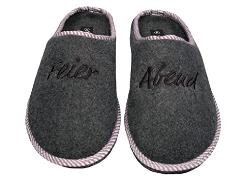 Sprint Sport Pantoffel Feierabend warme Hausschuhe für Herren (Dunkelgrau, eu_footwear_size_system, adult, men, numeric, medium, numeric_41) von Sprint Sport