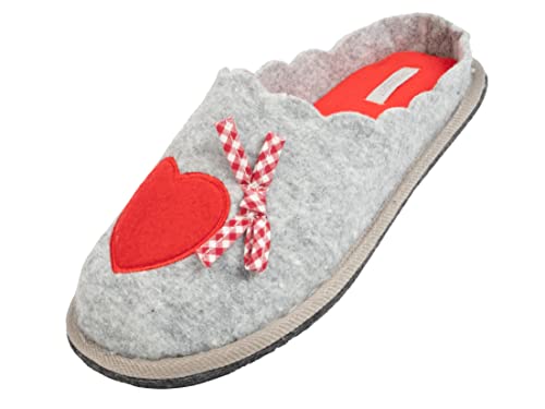 Sprint Sport Pantoffel Herz Damen Hausschuhe rutschfester Slipper Schluffen (eu_footwear_size_system, adult, women, numeric, medium, numeric_39) von Sprint Sport