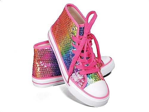 Think Jeck! Pailletten Schuhe Damen Glitzer Sneaker auch als Wendepailletten wählbar Halbhoch Damenschnürer Disco (Bunt, 43) von Sprint Sport