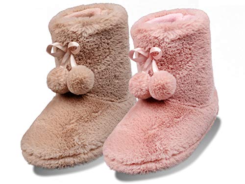 Sprint Damen Hüttenschuh Hausschuhe Stiefel Pantoffeln (Rosa, Numeric_40) von Sprint Sport