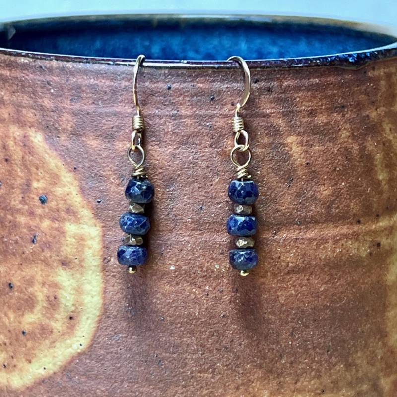 Saphir & Gold Vermeil Ohrringe Charity-Spende von SpritelyFinch