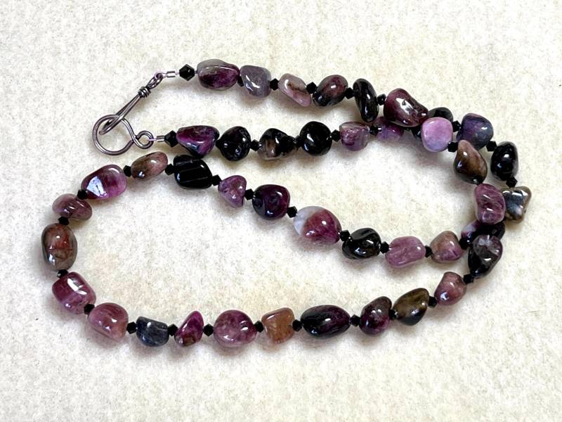 Turmalin, Swarovski-Kristall & Sterlingsilber-Halskette Charity-Spende von SpritelyFinch