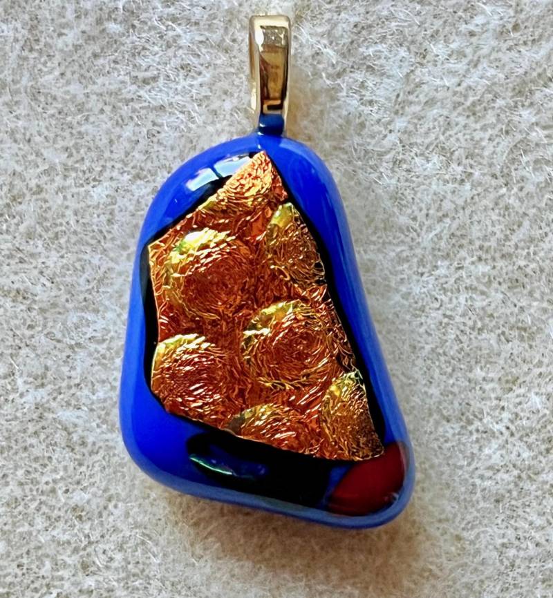 sternennacht Anhänger Aus Geschmolzenem Glas Mit Vergoldeter Zinn Öse Charity Spende von SpritelyFinch