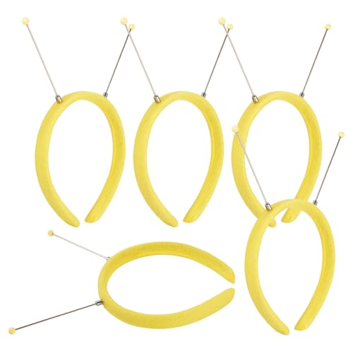 Spritewelry 5 Stück Stirnband für Damen, niedliches Stoff, DIY, Perlen-Stirnband, Antenne, Haarbänder für Handwerk, Kunst, Geburtstag, Weihnachten, Party, Make-up, Gelb Spritewelry 5 Stück Stirnband für Damen, niedliches Stoff, DIY, Perlen-Stirnband, Antenne, Haarbänder für Handwerk, Kunst, Geburtstag, Weihnachten, Party, Make-up, Gelb von Spritewelry
