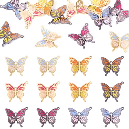 Spritewelry Emaille-Schmetterlings-Anhänger für Schmuckherstellung, Legierung, bunte Schmetterlings-Anhänger, Insektenanhänger, Gothic-Stil, Metall, Emaille, Motten-Anhänger für selbstgemachte Spritewelry Emaille-Schmetterlings-Anhänger für Schmuckherstellung, Legierung, bunte Schmetterlings-Anhänger, Insektenanhänger, Gothic-Stil, Metall, Emaille, Motten-Anhänger für selbstgemachte von Spritewelry