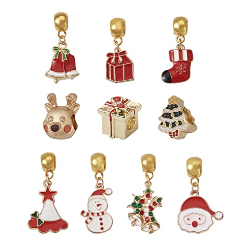 Spritewelry Weihnachts-Emaille-Anhänger, 10 Stile, vergoldet, Emaille, Weihnachtsanhänger für Halskette, Armband, Schmuckherstellung, Zubehör, Basteln, 20 Stück Spritewelry Weihnachts-Emaille-Anhänger, 10 Stile, vergoldet, Emaille, Weihnachtsanhänger für Halskette, Armband, Schmuckherstellung, Zubehör, Basteln, 20 Stück von Spritewelry