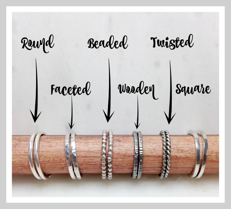Erstellen Sie Ihr Eigenes Texturiertes Ringset Aus Sterlingsilber - Einfache Ringschlaufen Zum Hinzufügen von SproutsAndRoots