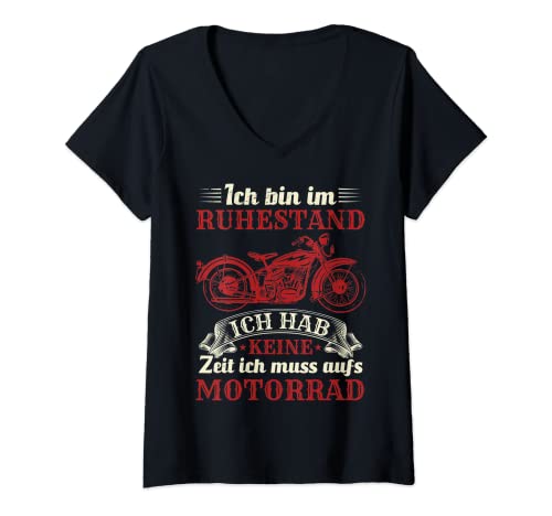 Damen Motorrad Biker Ruhestand Aufs Motorrad Herren T-Shirt mit V-Ausschnitt Damen Motorrad Biker Ruhestand Aufs Motorrad Herren T-Shirt mit V-Ausschnitt von Spruch Motorradfahre Geschenke