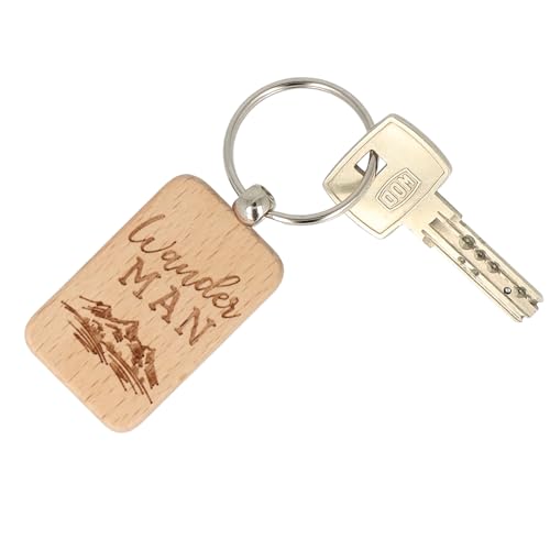 Spruchreif · Schlüsselanhänger mit Gravur beidseitig · Schlüsselanhänger aus Holz für Wanderfans · Geschenke Wanderer · Wandern · Wanderliebe von Spruchreif