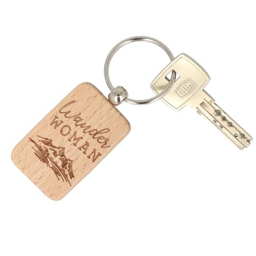 Spruchreif | Schlüsselanhänger aus Holz mit Gravur „Wander Woman“ | Geschenkidee für Wanderer, Outdoor-Fans & Wanderliebe von Spruchreif