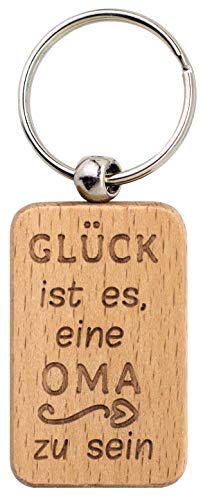 Spruchreif Schlüsselanhänger für die Oma · Schlüsselanhänger mit Gravur · Anhänger aus Holz · Geschenke für Oma · Geschenk Oma und Opa · Oma Geschenk Enkel von Spruchreif