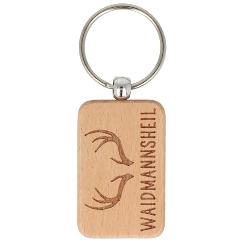 Spruchreif | Schlüsselanhänger mit Gravur Waidmannsheil | Schlüsselanhänger aus Holz für Jäger | Geschenke Jagd · Jagen | Jagdliebe von Spruchreif