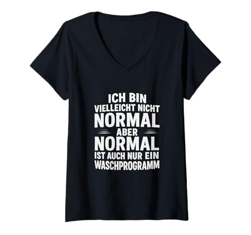 Damen Lustiger Spruch mit Ironie T-Shirt mit V-Ausschnitt Damen Lustiger Spruch mit Ironie T-Shirt mit V-Ausschnitt von Sprüche 7