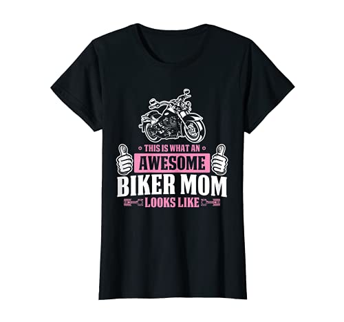 Damen So sieht eine coole Biker Mama aus Motorrad Moped Mutter T-Shirt Damen So sieht eine coole Biker Mama aus Motorrad Moped Mutter T-Shirt von Sprüche & Geschenke für Motorradfahrer