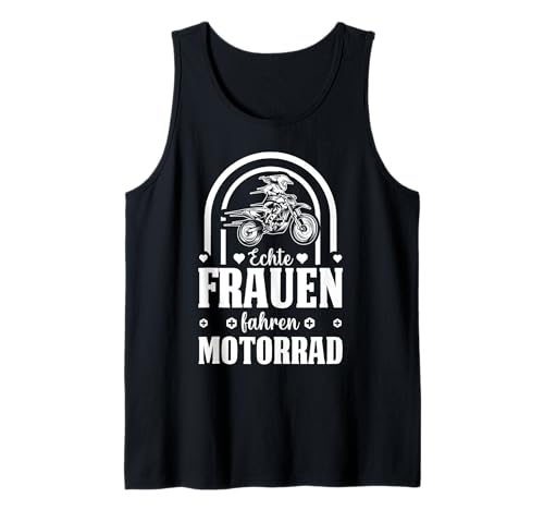 Echte Frauen Fahren Motorrad Biker Mama Ehefrau Moped Tank Top von Sprüche & Geschenke für Motorradfahrer