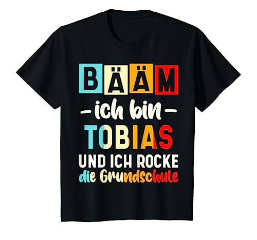 Kinder Name Tobias Bääm Ich Bin Tobias T-Shirt von Sprüche und Geschenke