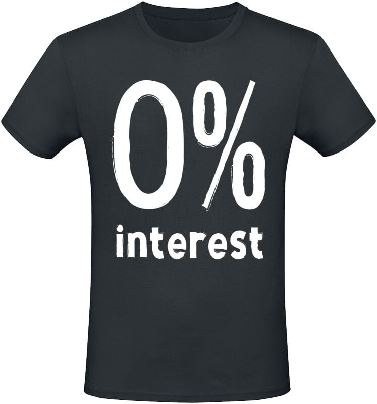 Sprüche 0% Interest T-Shirt schwarz in 3XL Sprüche 0% Interest T-Shirt schwarz in 3XL von Sprüche