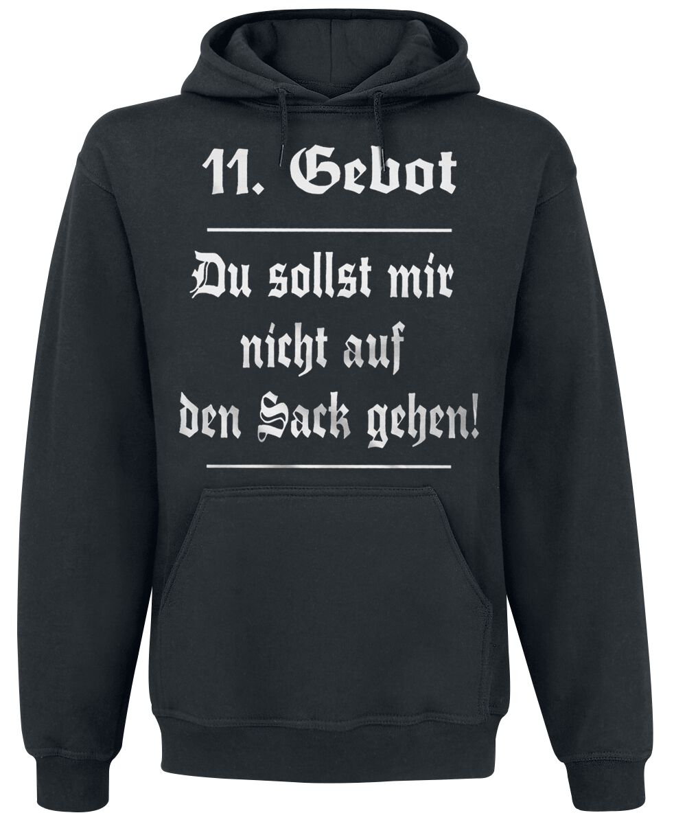 Sprüche 11. Gebot Kapuzenpullover schwarz in M von Sprüche