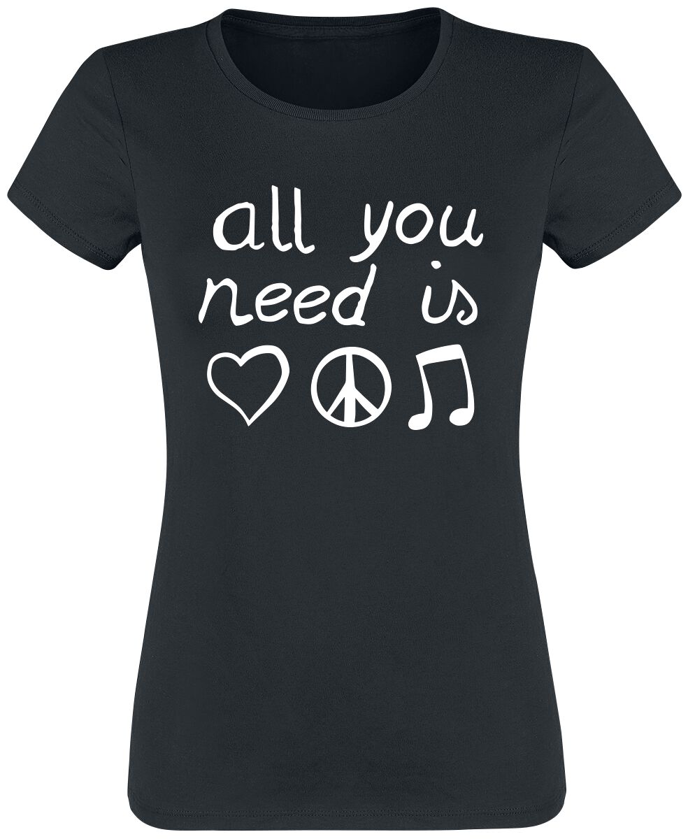 Sprüche All You Need Is... T-Shirt schwarz in XXL von Sprüche