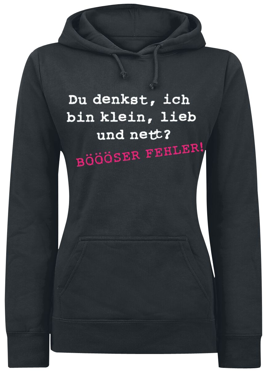 Sprüche BÖÖÖSER FEHLER! Kapuzenpullover schwarz in S von Sprüche