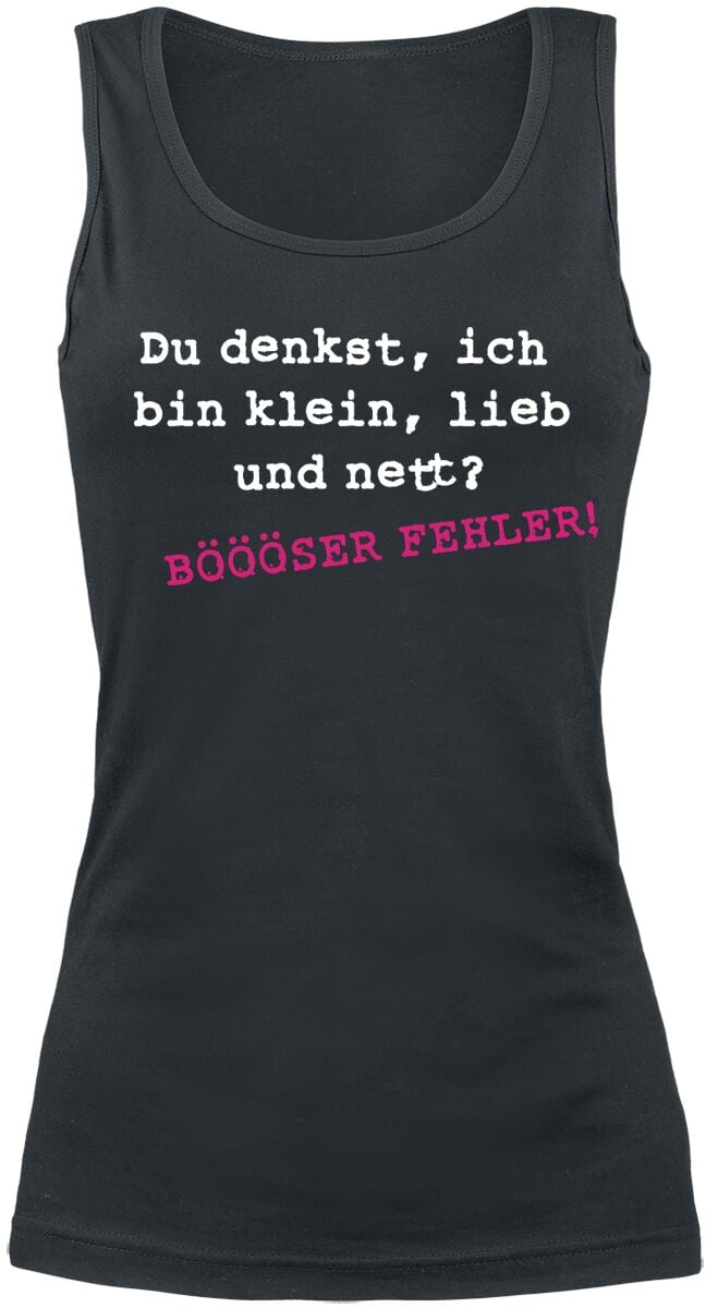 Sprüche BÖÖÖSER FEHLER! Top schwarz in XL von Sprüche