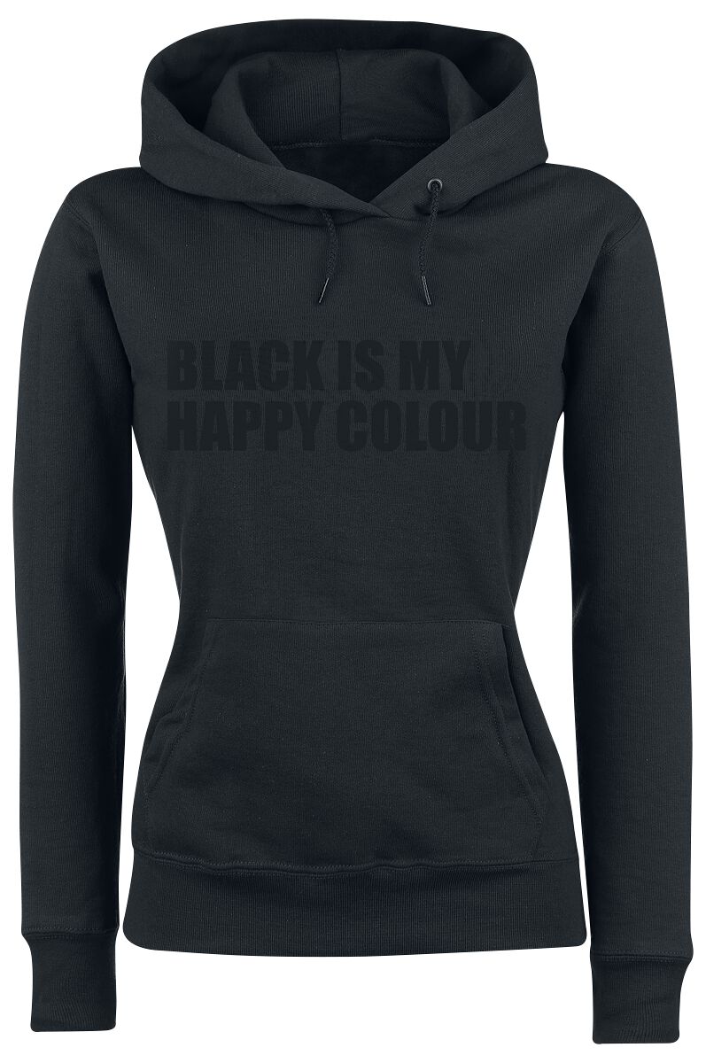 Sprüche Black Is My Happy Colour Kapuzenpullover schwarz in L von Sprüche