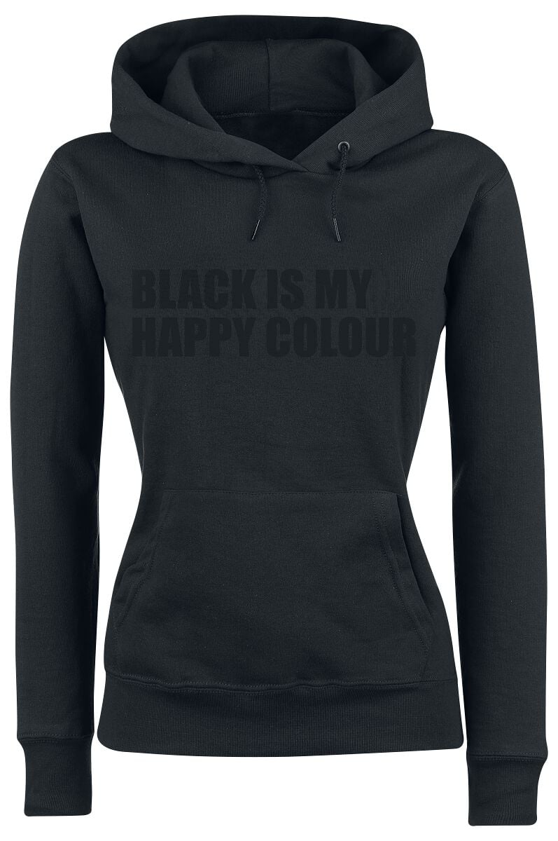 Sprüche Black Is My Happy Colour Kapuzenpullover schwarz in M von Sprüche