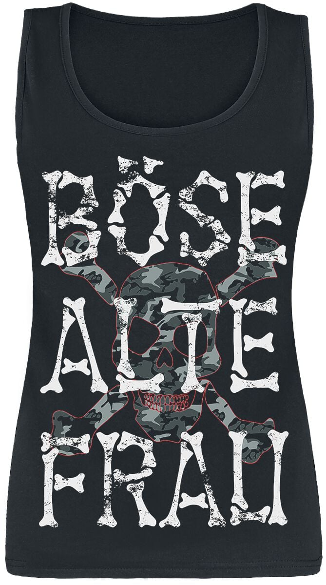 Sprüche Böse alte Frau Top schwarz in XXL von Sprüche