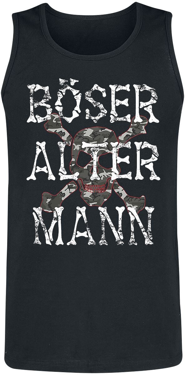 Sprüche Böser alter Mann Tank-Top schwarz in XXL von Sprüche