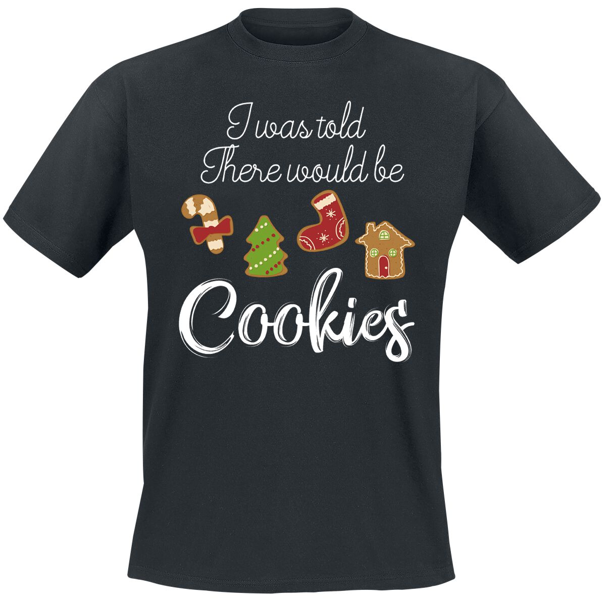 Sprüche Cookies T-Shirt schwarz in XXL von Sprüche