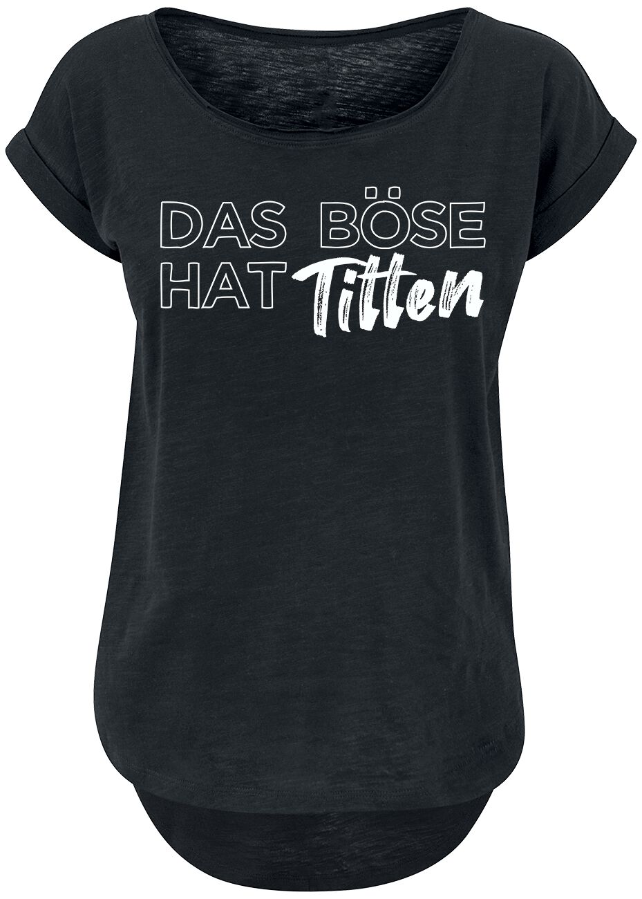 Sprüche Das Böse hat Titten T-Shirt schwarz in XL von Sprüche