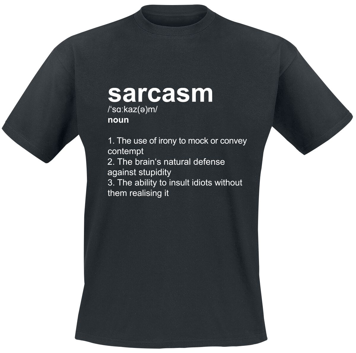 Sprüche Definition Sarcasm T-Shirt schwarz in XL von Sprüche