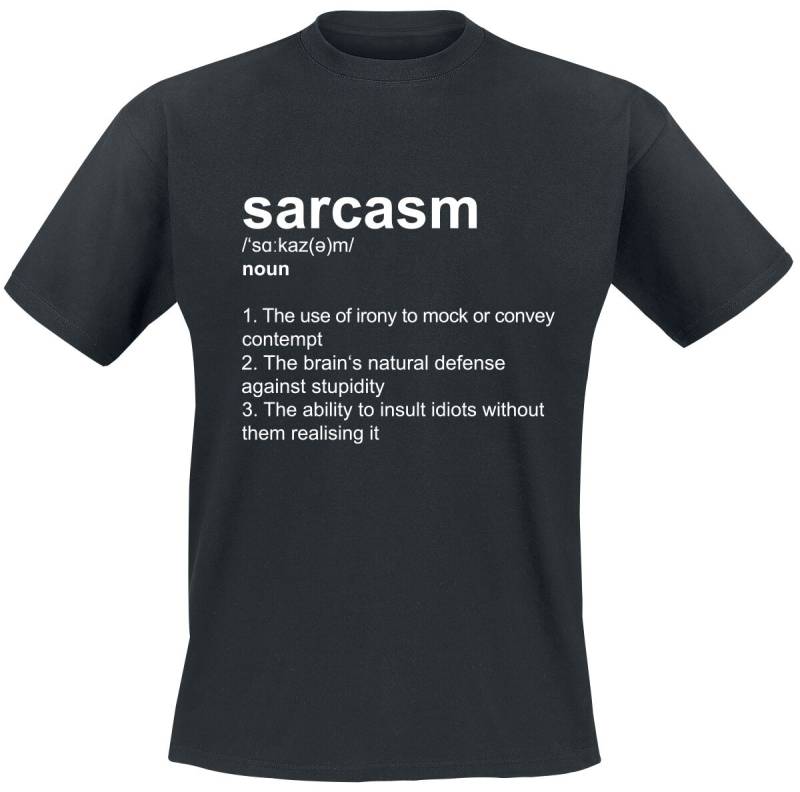 Sprüche Definition Sarcasm T-Shirt schwarz in XL von Sprüche