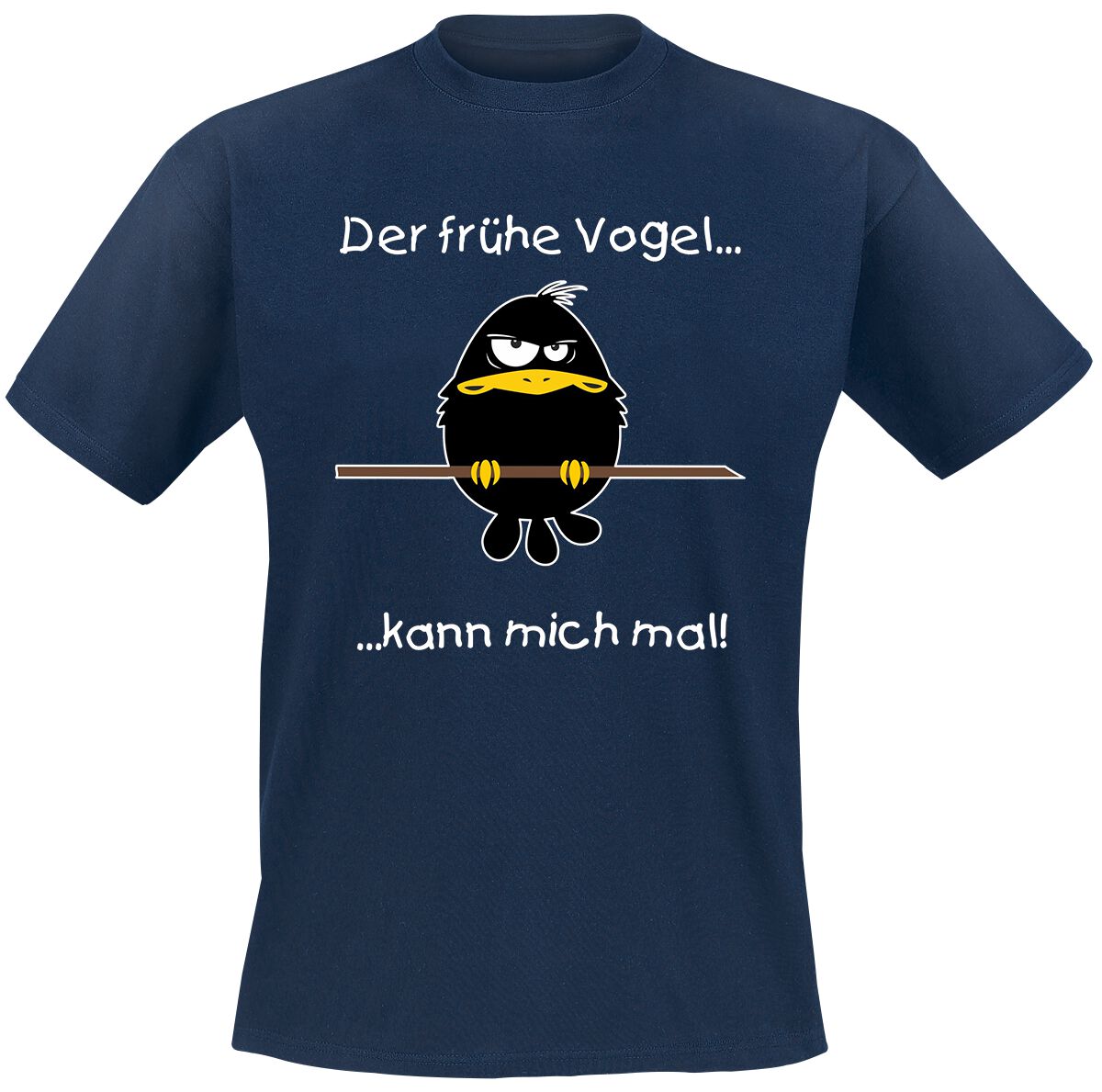 Sprüche Der frühe Vogel kann mich mal! T-Shirt blau in 3XL von Sprüche