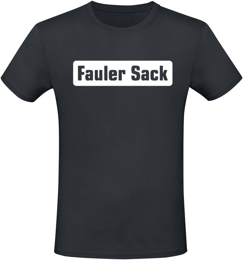 Sprüche Fauler Sack T-Shirt schwarz in XXL von Sprüche