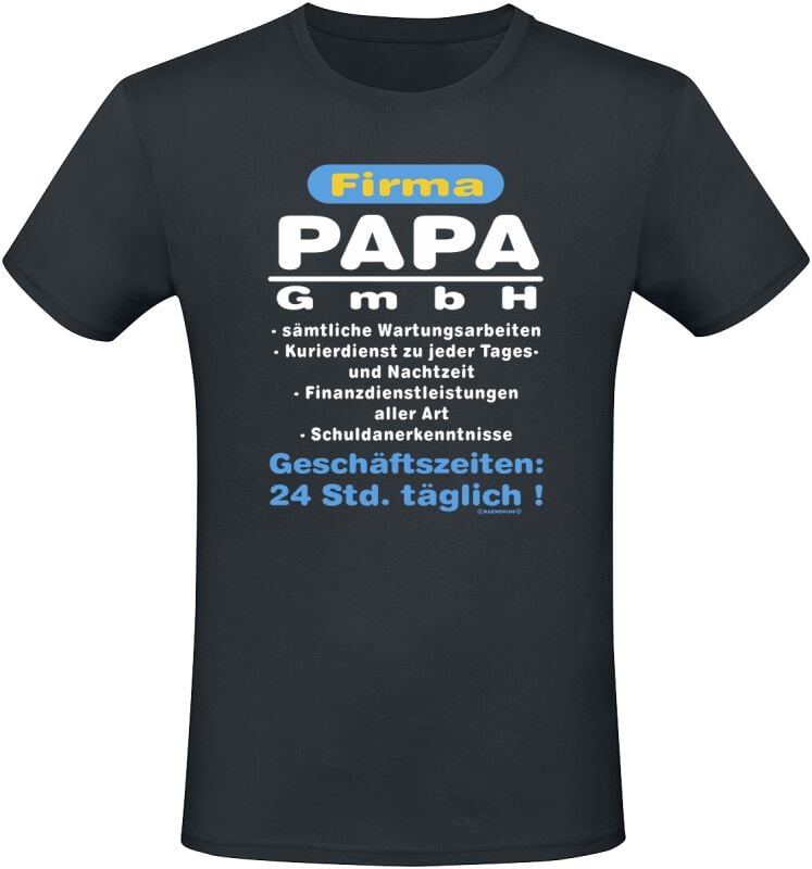 Sprüche Firma Papa GmbH T-Shirt schwarz in M von Sprüche