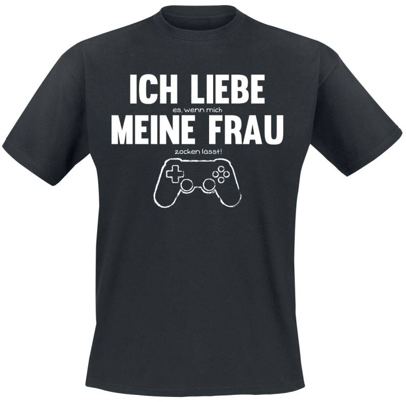 Sprüche - Gaming T-Shirt - Ich Liebe ... Meine Frau - M bis 4XL - für Männer - Größe 4XL - schwarz  - EMP exklusives Merchandise! Sprüche - Gaming T-Shirt - Ich Liebe ... Meine Frau - M bis 4XL - für Männer - Größe 4XL - schwarz  - EMP exklusives Merchandise! von Sprüche