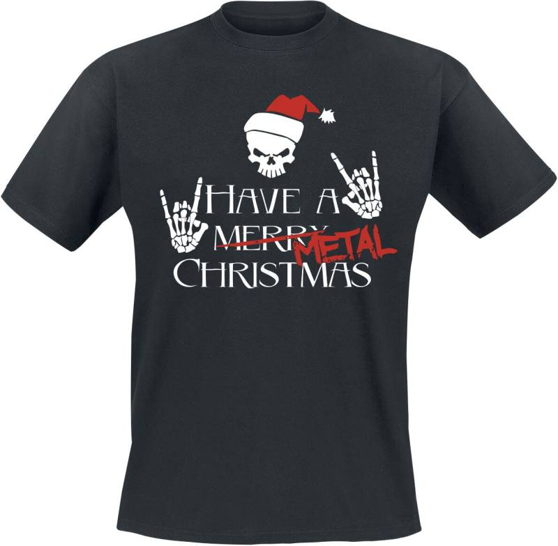 Sprüche Have A Metal Christmas T-Shirt schwarz in 4XL von Sprüche