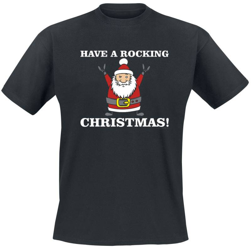 Sprüche Have A Rocking Christmas! T-Shirt schwarz in M von Sprüche