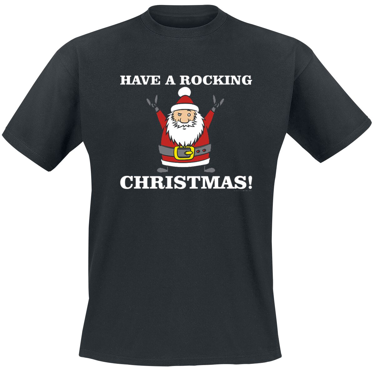 Sprüche Have A Rocking Christmas! T-Shirt schwarz in XXL von Sprüche
