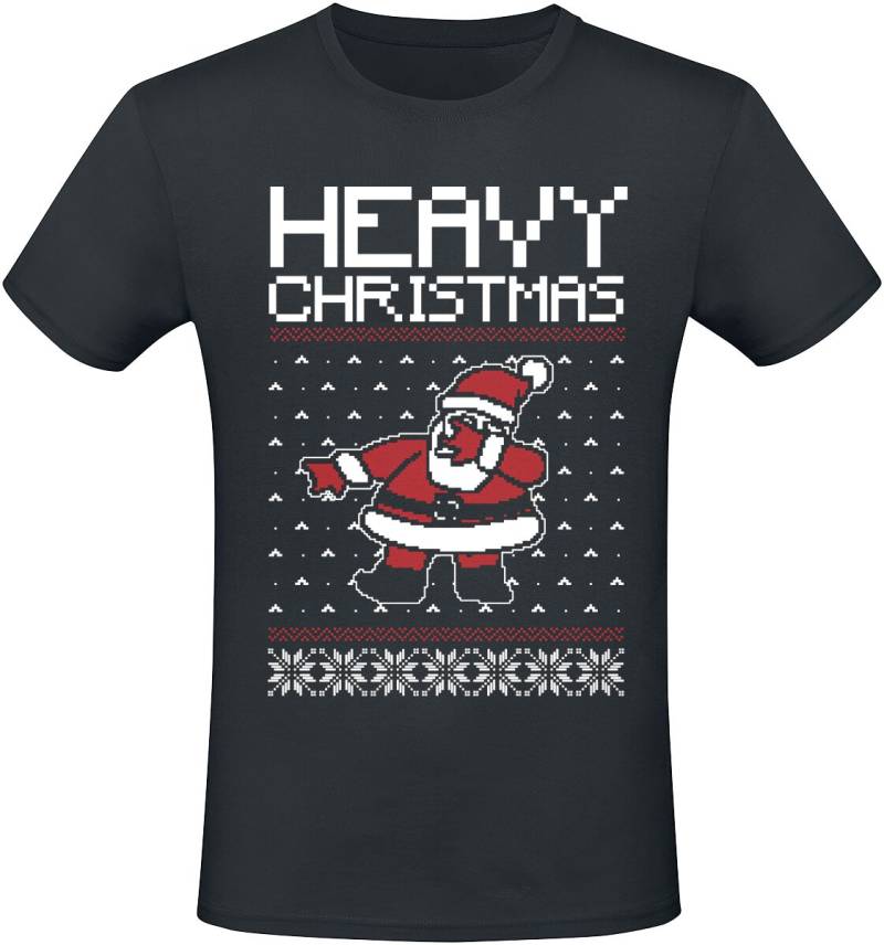Sprüche Heavy Christmas T-Shirt schwarz in L von Sprüche