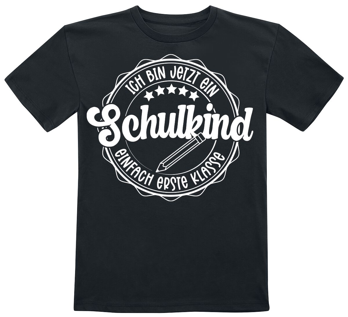 Sprüche Ich bin jetzt ein Schulkind T-Shirt schwarz in 104 von Sprüche