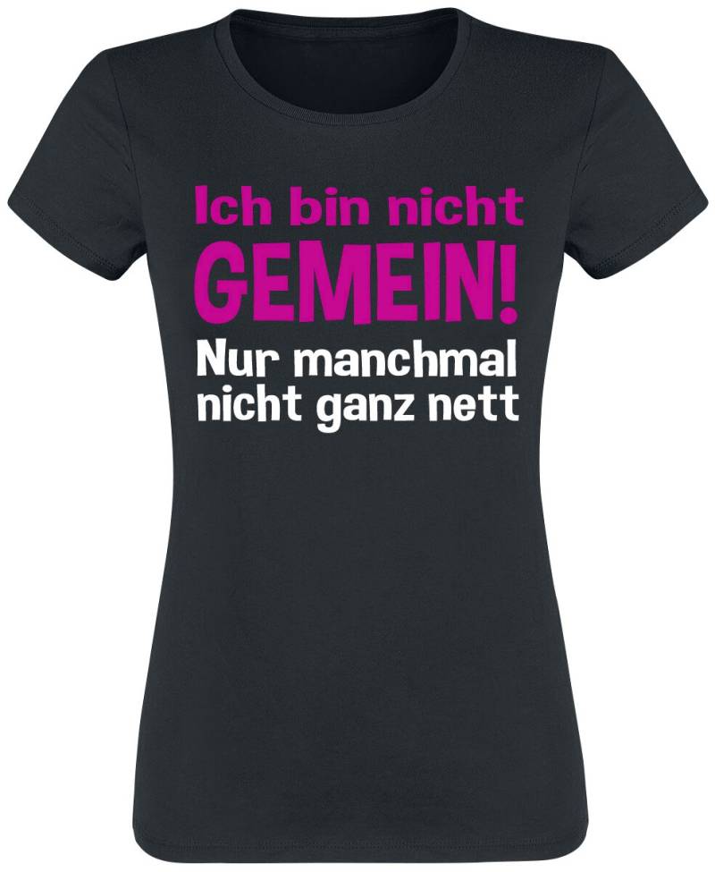 Sprüche Ich bin nicht gemein! T-Shirt schwarz in L von Sprüche