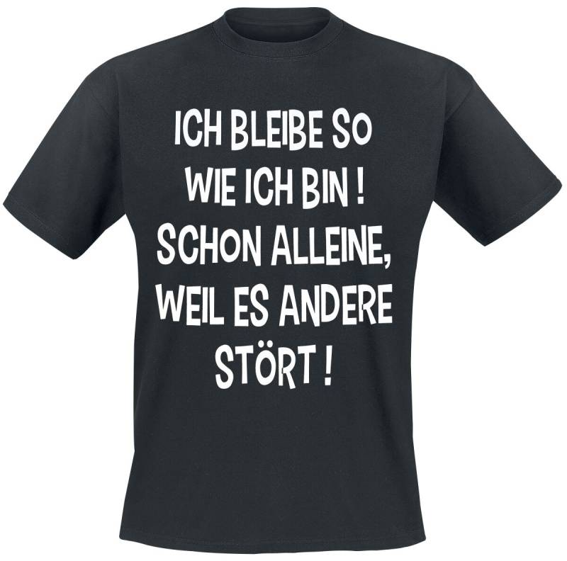 Sprüche Ich bleibe so wie ich bin T-Shirt schwarz in 3XL von Sprüche