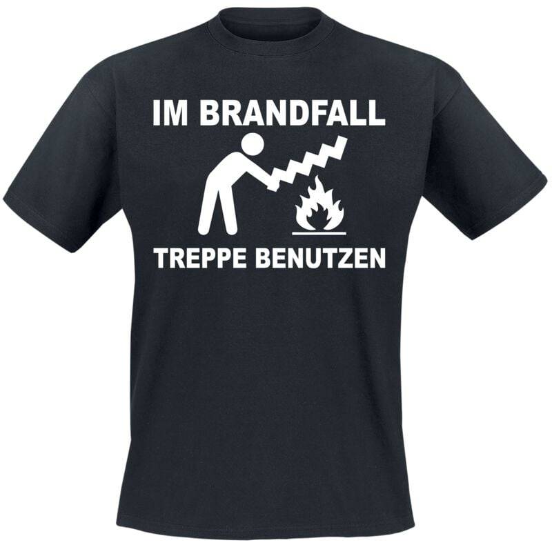 Sprüche Im Brandfall Treppe Benutzen T-Shirt schwarz in L Sprüche Im Brandfall Treppe Benutzen T-Shirt schwarz in L von Sprüche