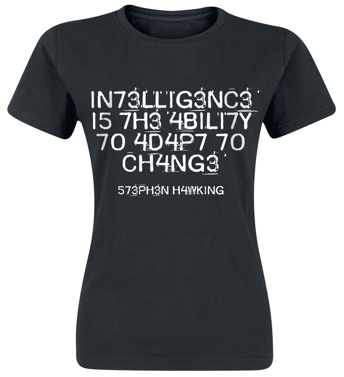 Sprüche Intelligence Is The Ability To Adapt To Change T-Shirt schwarz in XL von Sprüche