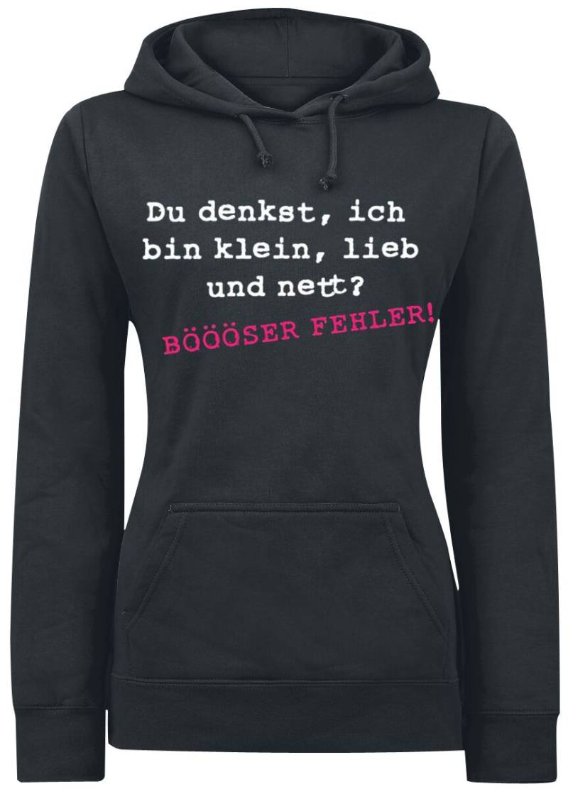 Sprüche Kapuzenpullover - BÖÖÖSER FEHLER! - S bis XXL - für Damen - Größe L - schwarz von Sprüche