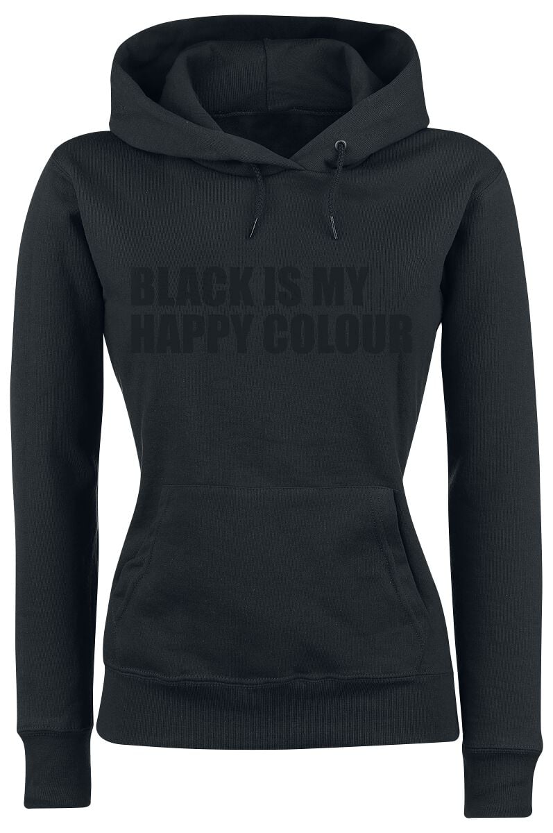 Sprüche Kapuzenpullover - Black Is My Happy Colour - S bis XL - für Damen - Größe L - schwarz Sprüche Kapuzenpullover - Black Is My Happy Colour - S bis XL - für Damen - Größe L - schwarz von Sprüche